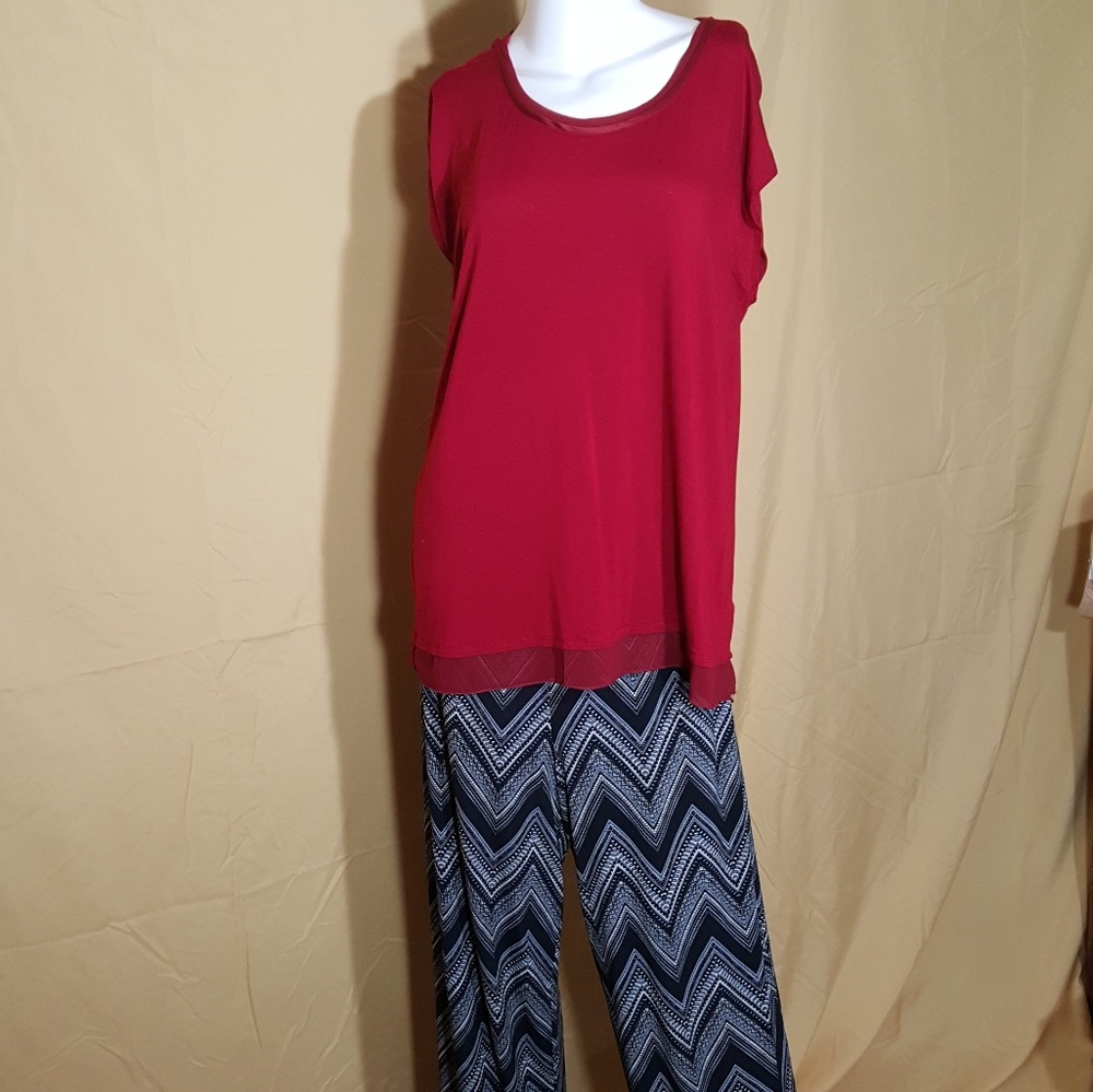 Beautiful blouse by Marked in deep red
